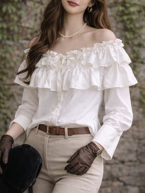 OPENING CEREMONY White Tiered Ruffle Top, 4